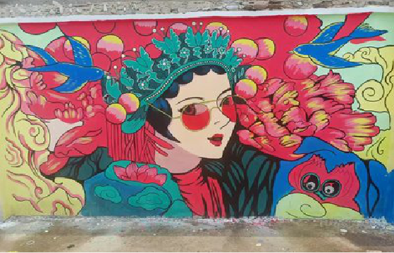 石阡墙体彩绘-网红墙