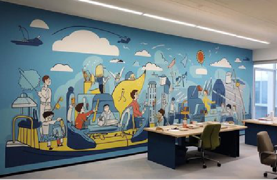 石阡办公室墙绘的特点。