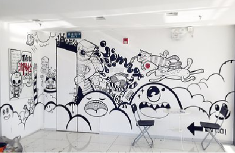 石阡手绘墙并非传统涂鸦。